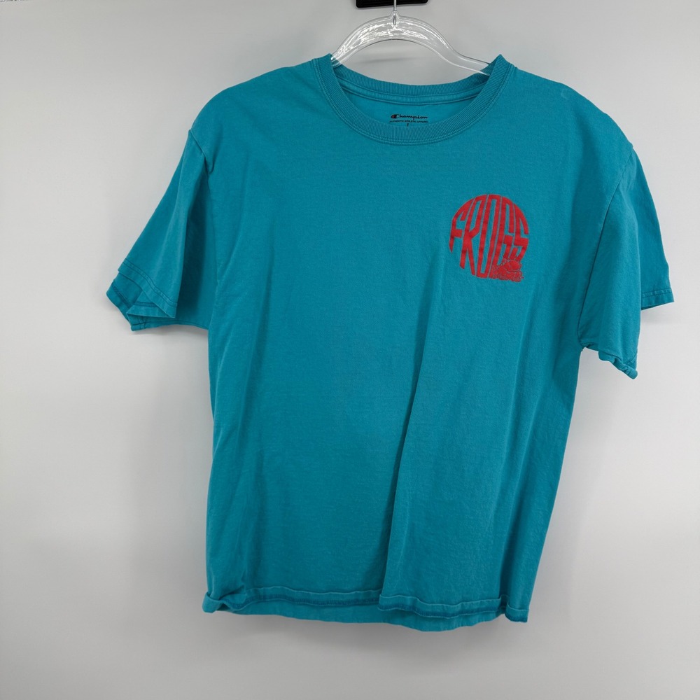 Champion Teal Texas Frogs Graphic T‎ Shirt Authentic Athletic Apparel Mens L